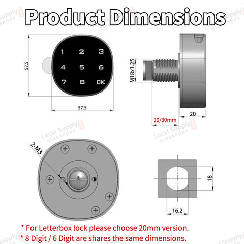 Letterbox/Cabinet Digital Lock