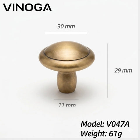 Antique Solid Brass Cabinet Knob V047A