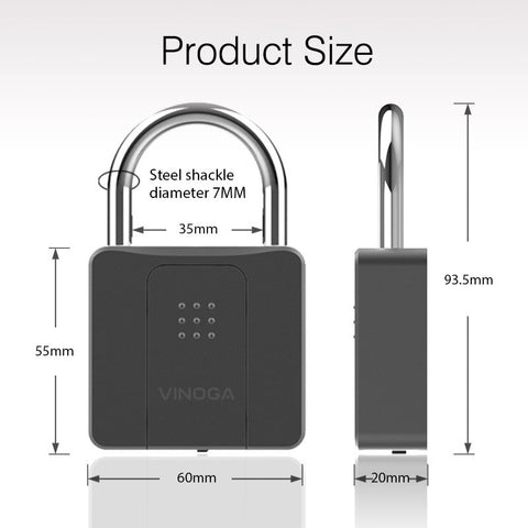 VINOGA Fingerprint Padlock VL09