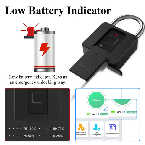 VINOGA Fingerprint Padlock VL09