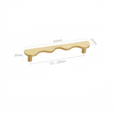 Ripple Brass Cabinet Handles V127
