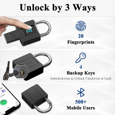 VINOGA Fingerprint Padlock VL09