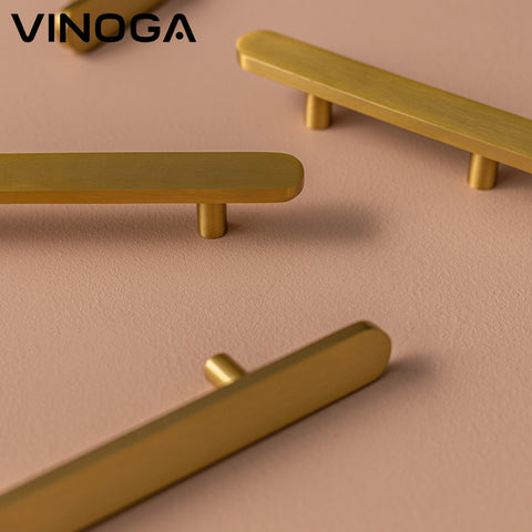 Flat Solid Brass Pull Handles V111