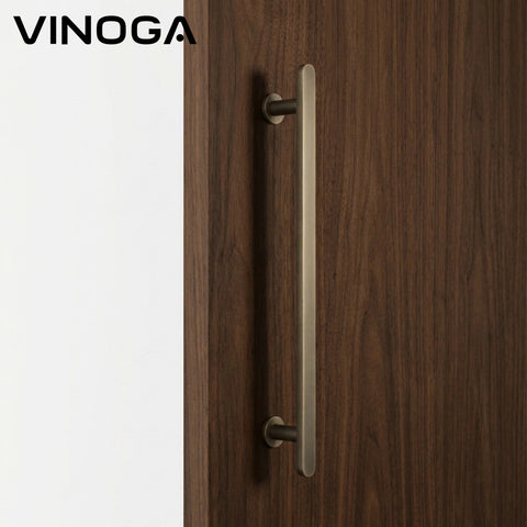 Solid Brass Oval Pull Handle V620 — Antique Brass Single-Sided /Back-to-Back