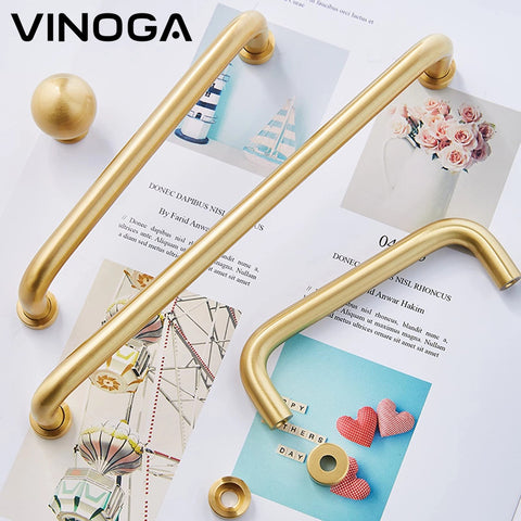 Modern Minimalist Brass Cabinet Handles V109