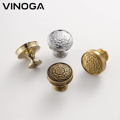 Antique Solid Brass Cabinet Knob V051A