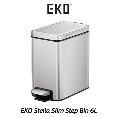 Eko Stella Slim Soft Closing Step Bin 6L