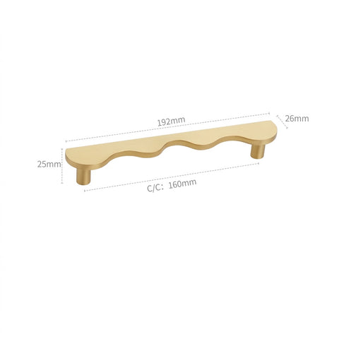 Ripple Brass Cabinet Handles V127