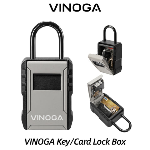 VINOGA Key/Card Lock Box with Key Hook VL08