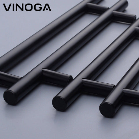 Black Classic T-Bar Brass Cabinet Handles V104