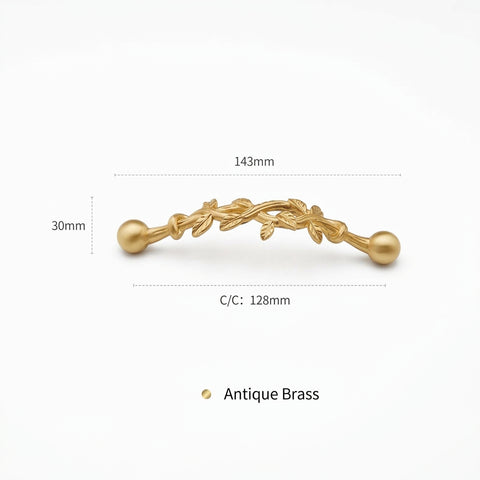 Botanical Vine Brass Cabinet Handles V124