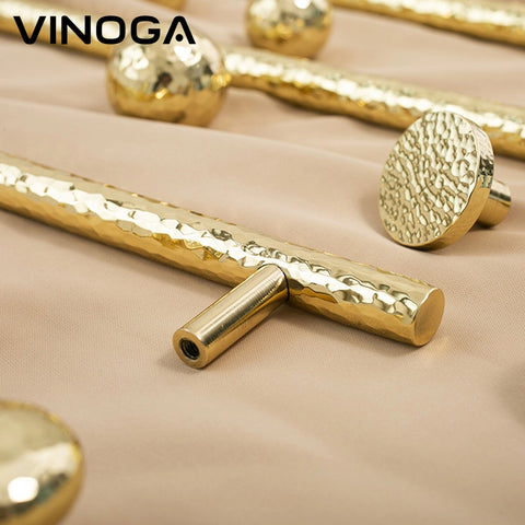 Hammered Brass Cabinet Handles V112