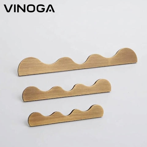 Antique Ripple Brass Cabinet Handles V127A