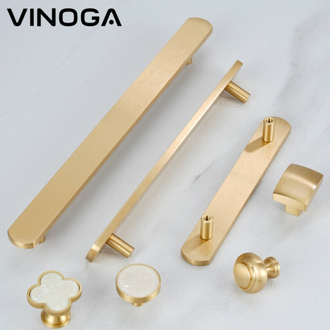 Flat Solid Brass Pull Handles V111