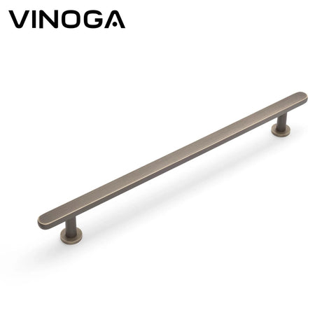 Solid Brass Oval Pull Handle V620 — Antique Brass Single-Sided /Back-to-Back