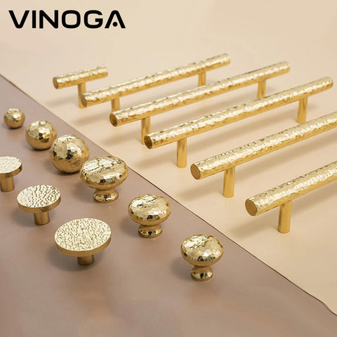 Hammered Brass Cabinet Handles V112