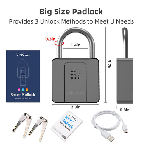 VINOGA Fingerprint Padlock VL09