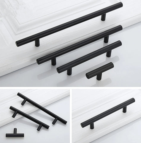 Black Classic T-Bar Brass Cabinet Handles V104