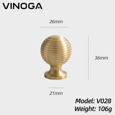 Solid Brass Cabinet Knob V028