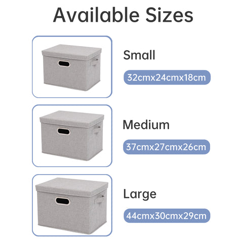 Foldable Fabric Boxes with Lids