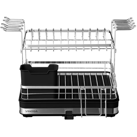 VINOGA Expandable Dish Rack Black Large