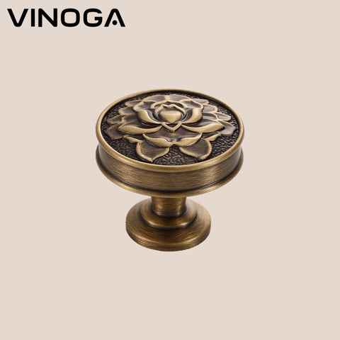 Antique Solid Brass Cabinet Knob V050A