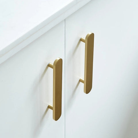 Flat Solid Brass Pull Handles V111