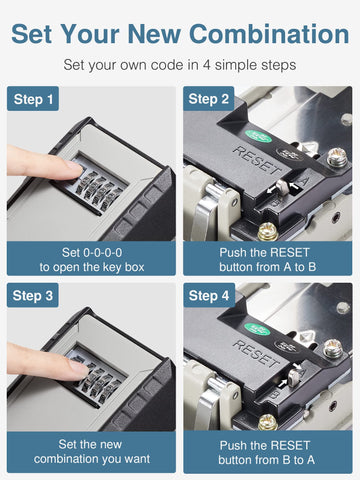 VINOGA Key/Card Lock Box with Key Hook VL08