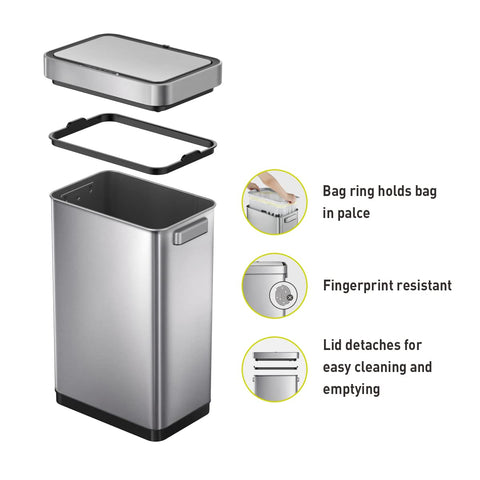 EKO Deluxe Mirage T Soft Closing Sensor Bin 50L