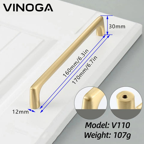 The Nordic Brass Cabinet Handles V110