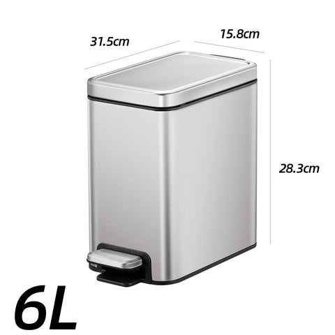 Eko Stella Slim Soft Closing Step Bin 6L