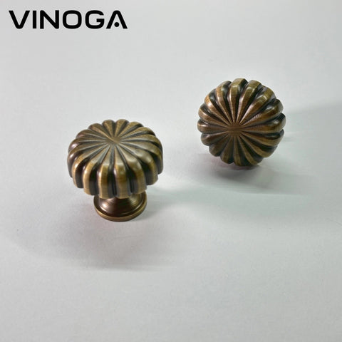 Antique Solid Brass Cabinet Knob V001A