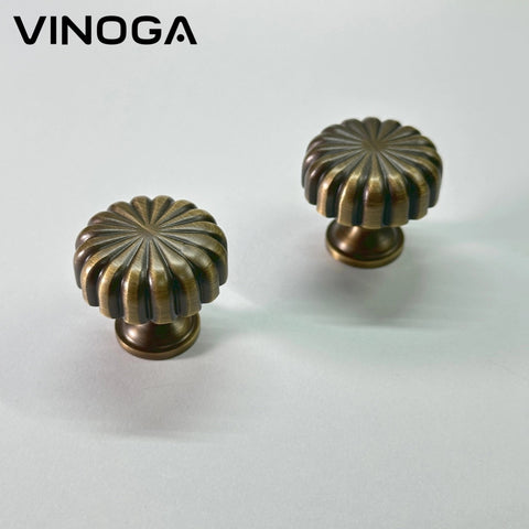 Antique Solid Brass Cabinet Knob V001A