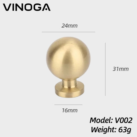 Solid Brass Cabinet Knob V002