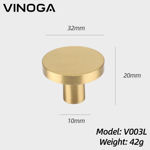 Solid Brass Cabinet Knob V003