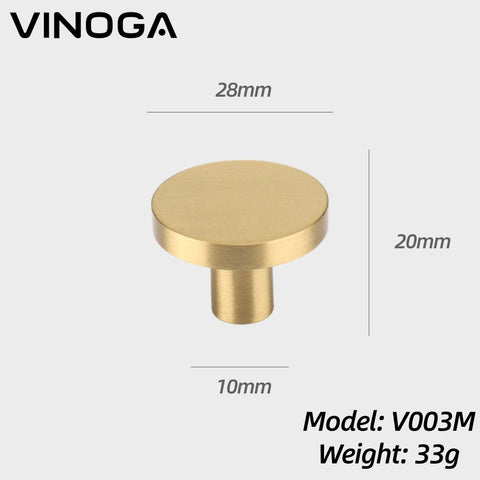 Solid Brass Cabinet Knob V003