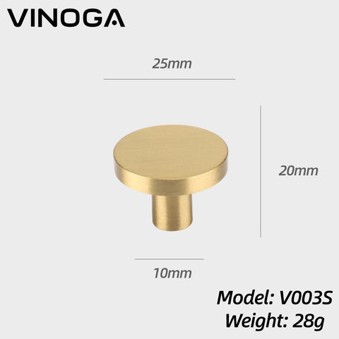 Solid Brass Cabinet Knob V003