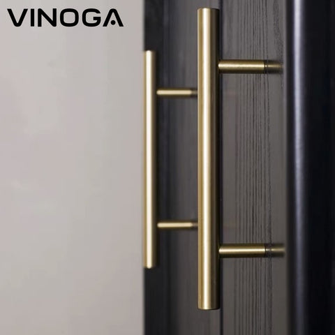 Classic T-Bar Brass Cabinet Handles V105