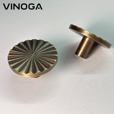 Antique Solid Brass Cabinet Knob V006A-S