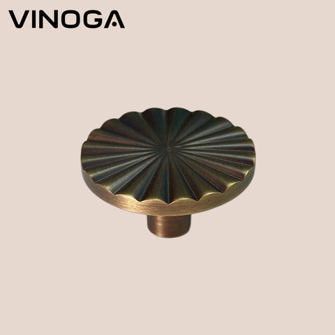 Antique Solid Brass Cabinet Knob V006A-S