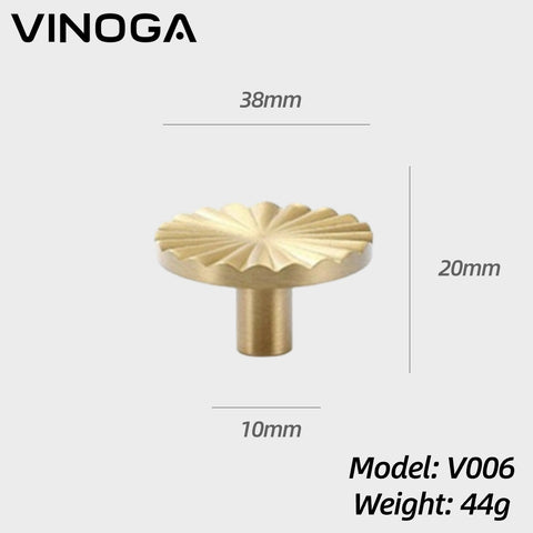 Solid Brass Cabinet Knob V006