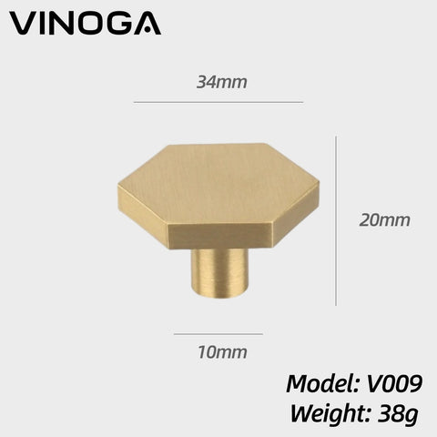 Solid Brass Cabinet Knob V009