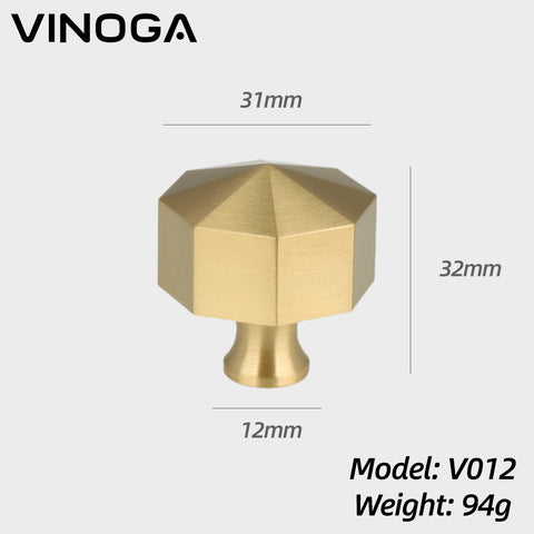 Solid Brass Cabinet Knob V012