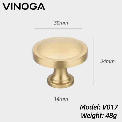 Solid Brass Cabinet Knob V017