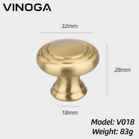 Solid Brass Cabinet Knob V018