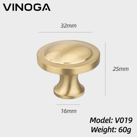 Solid Brass Cabinet Knob V019