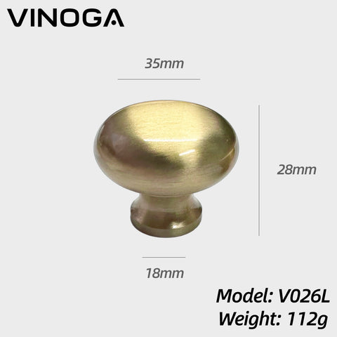 Solid Brass Cabinet Knob V026