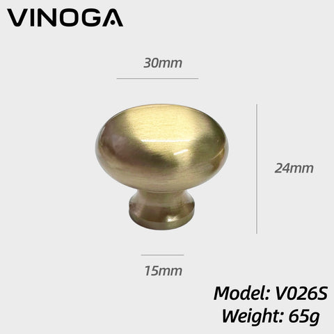 Solid Brass Cabinet Knob V026