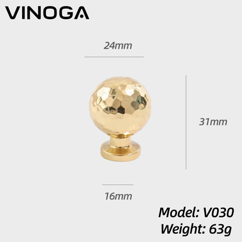 Solid Brass Cabinet Knob V030