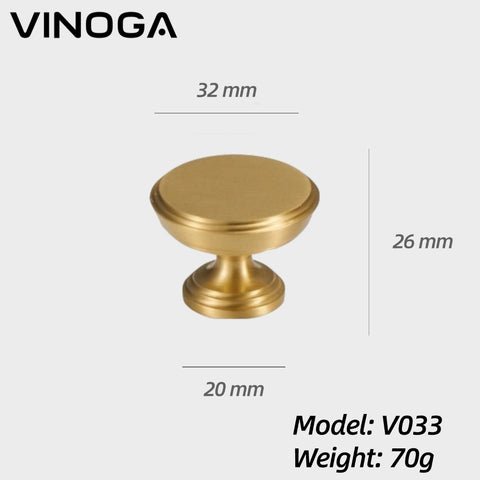 Solid Brass Cabinet Knob V037